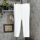 NWT Kasper Slim Straight-Leg Elastic-Back Pants 10825680 12 Vanilla Ice  White