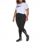 DKNY Women's Plus Cityscape Logo High Waist Full Length Legging DPPP1223 2X Black