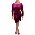Lauren Ralph Lauren Womens Velour Midi Sheath Dress 253898038001 Purple 14