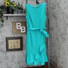 NEW Guess Womens Tie Belt Sleeveless Knee Length Faux Wrap Dress CD2C13HT Green 4