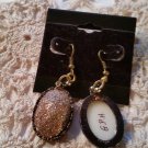 Copper Glitter Earrings- used, copper, brown colors