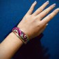 Vintage Handmade Open Bangle in S999 silver with Fine Design 100% handmade Embroidery