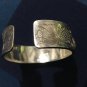 Vintage Handmade Open Bangle in S999 silver with Fine Design 100% handmade Embroidery