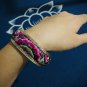 Vintage Handmade Open Bangle in S999 silver with Fine Design 100% handmade Embroidery