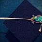 Vintage Handmade Hairpin in S700 silver with Fine Design 100% handmade Embroidery