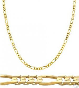 14k SOLID Golid Figaro Chain 2.25mm