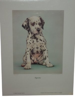 SPOTS Lithograph of Dog Pamala Hutton Signed & Numbered