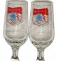 2 VINTAGE BUDWEISER 1984 OLYMPICS GLASSES GLASS SET