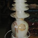 White & Brown Marble Table Lamp.