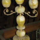 Yellow & white Marble Candle Lamp.