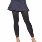Opaque Footless Tights w/ Lace Trim- O/S Black