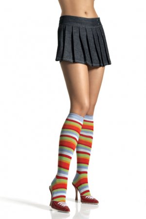 Rainbow Stripe Knee Highs