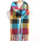 Cashmere Plaid Winter Scarf Women Warm Foulard Scarves  Casual Scarfs new