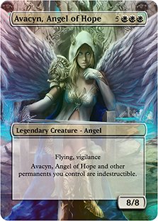 Avacyn, Angel Of Hope Custom Altered Art Card For Edh Legacy Non 