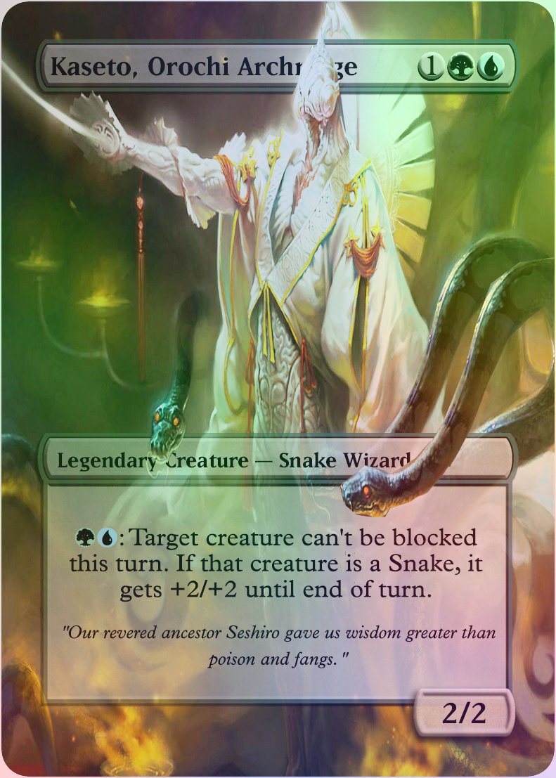 Kaseto Orochi Archmage Custom Altered Art Card For Edh Legacy Non