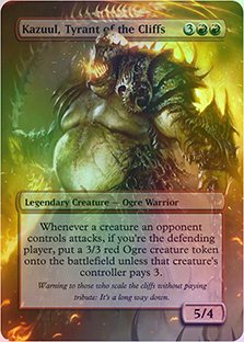 Kazuul, Tyrant of the Cliffs Custom Altered Art Card For Edh Legacy non ...