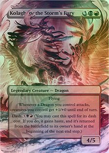 Kolaghan, The Storm's Fury Custom Altered Art Card For Edh Legacy Non