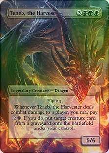 Teneb, the Harvester Custom Altered Art Card For Edh Legacy non ...