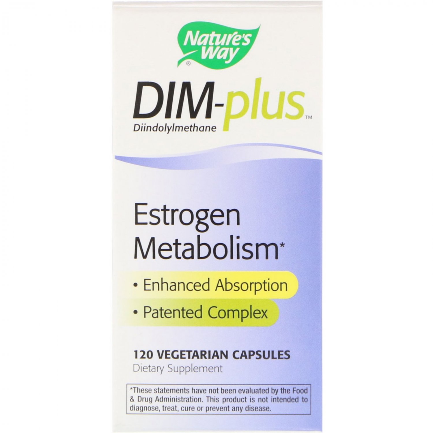 Nature's Way, DIM-plus, Estrogen Metabolism, 120 Vegetarian Capsules