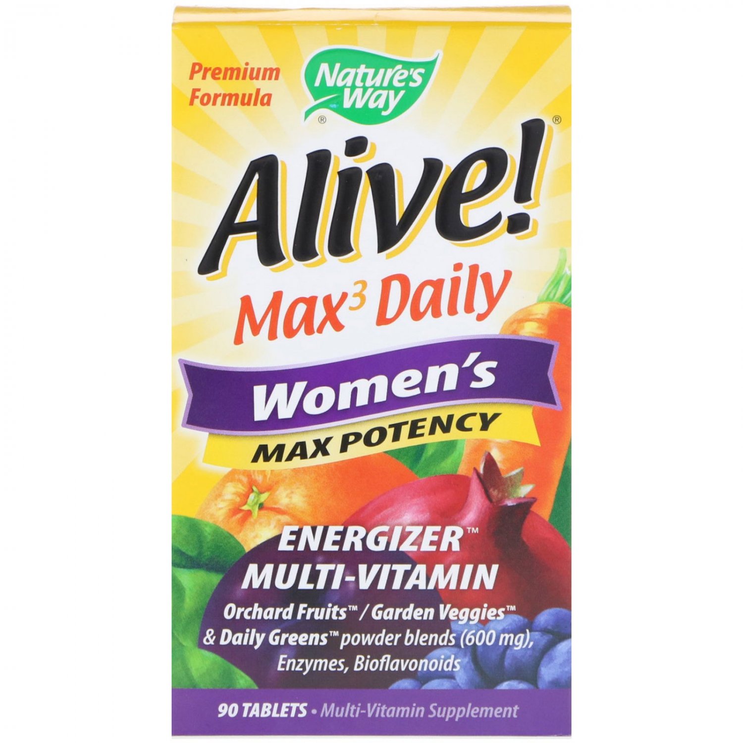 Nature's Way, Alive!, Max3 Daily, Women's Multivitamin, 90 Tablets
