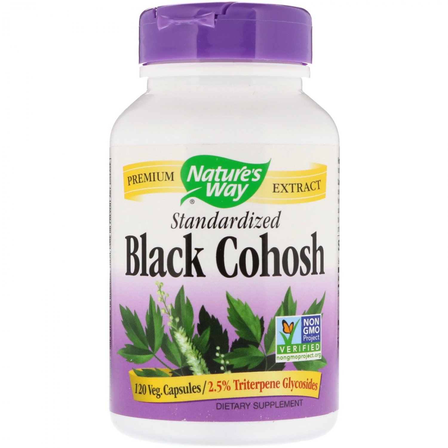 Nature's Way, Black Cohosh, Standardized, 120 Veg. Capsules