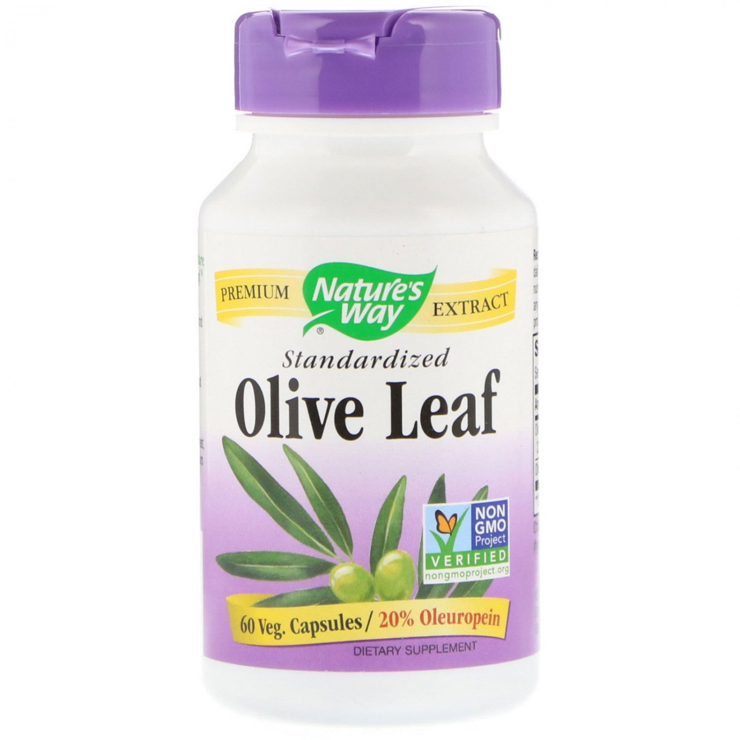 Nature's Way, Olive Leaf, Standardized, 60 Veg. Capsules