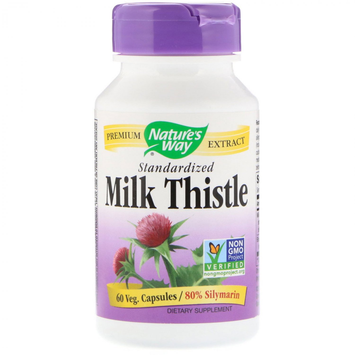 Nature's Way, Milk Thistle, Standardized, 60 Veg. Capsules