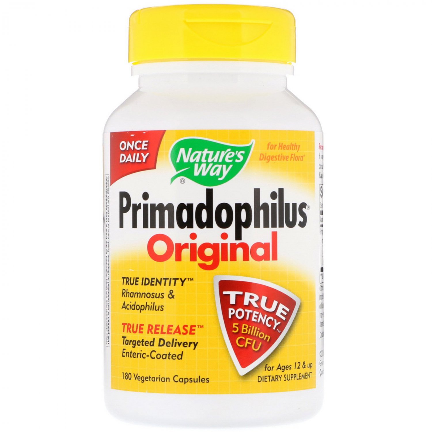 Nature's Way, Primadophilus, Original, Ages 12 & Up, 5 Billion CFU, 180 Vegetarian Capsules