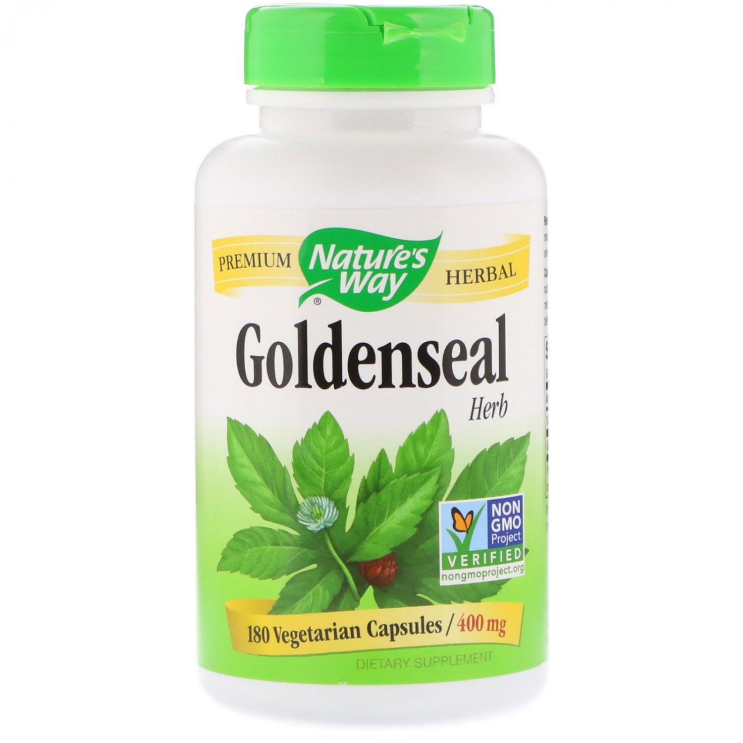 Nature's Way, Goldenseal, Herb, 400 mg, 180 Vegetarian Capsules
