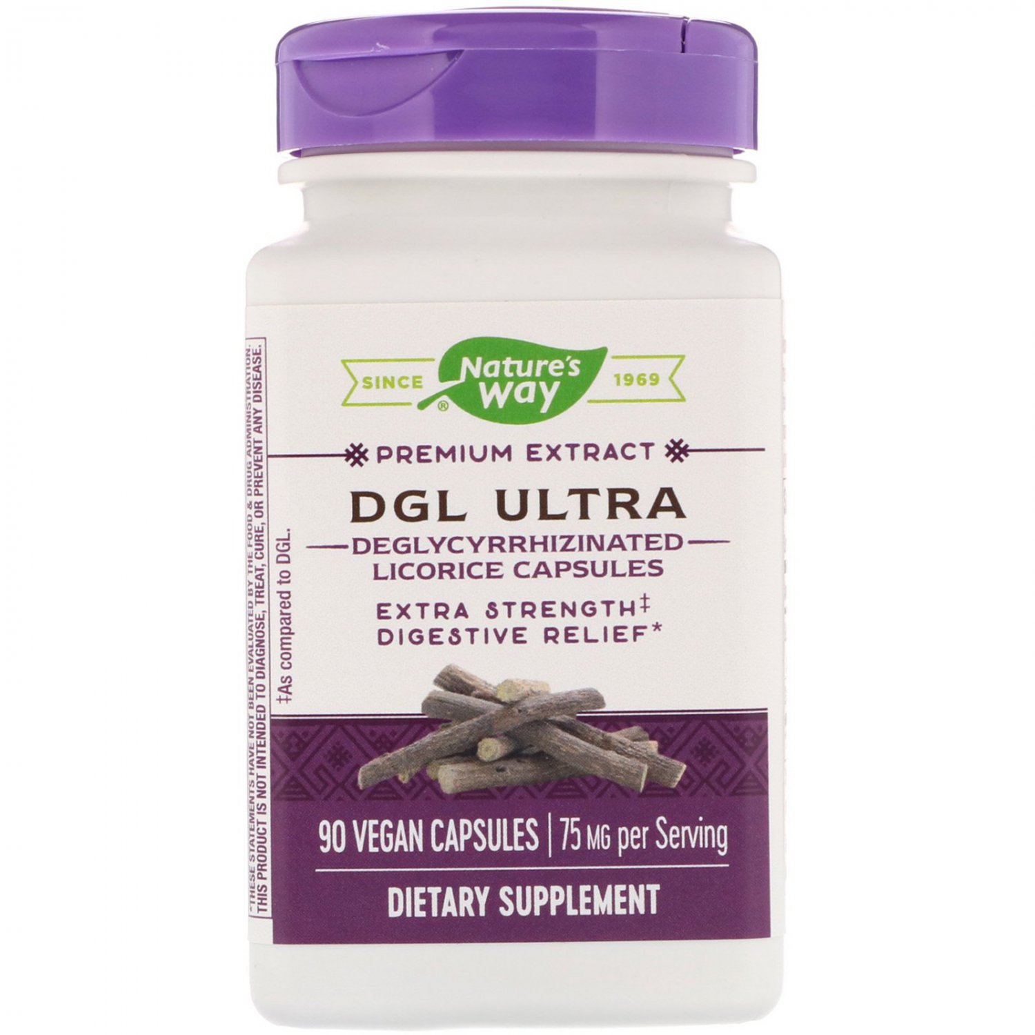Nature's Way, DGL Ultra, 75 mg, 90 Vegan Capsules