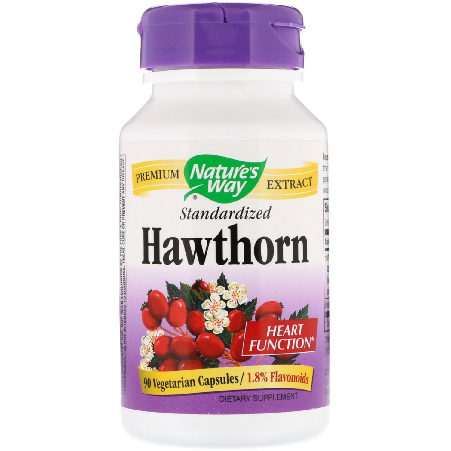 Nature's Way, Standardized Hawthorn, 90 Vegetarian Capsules