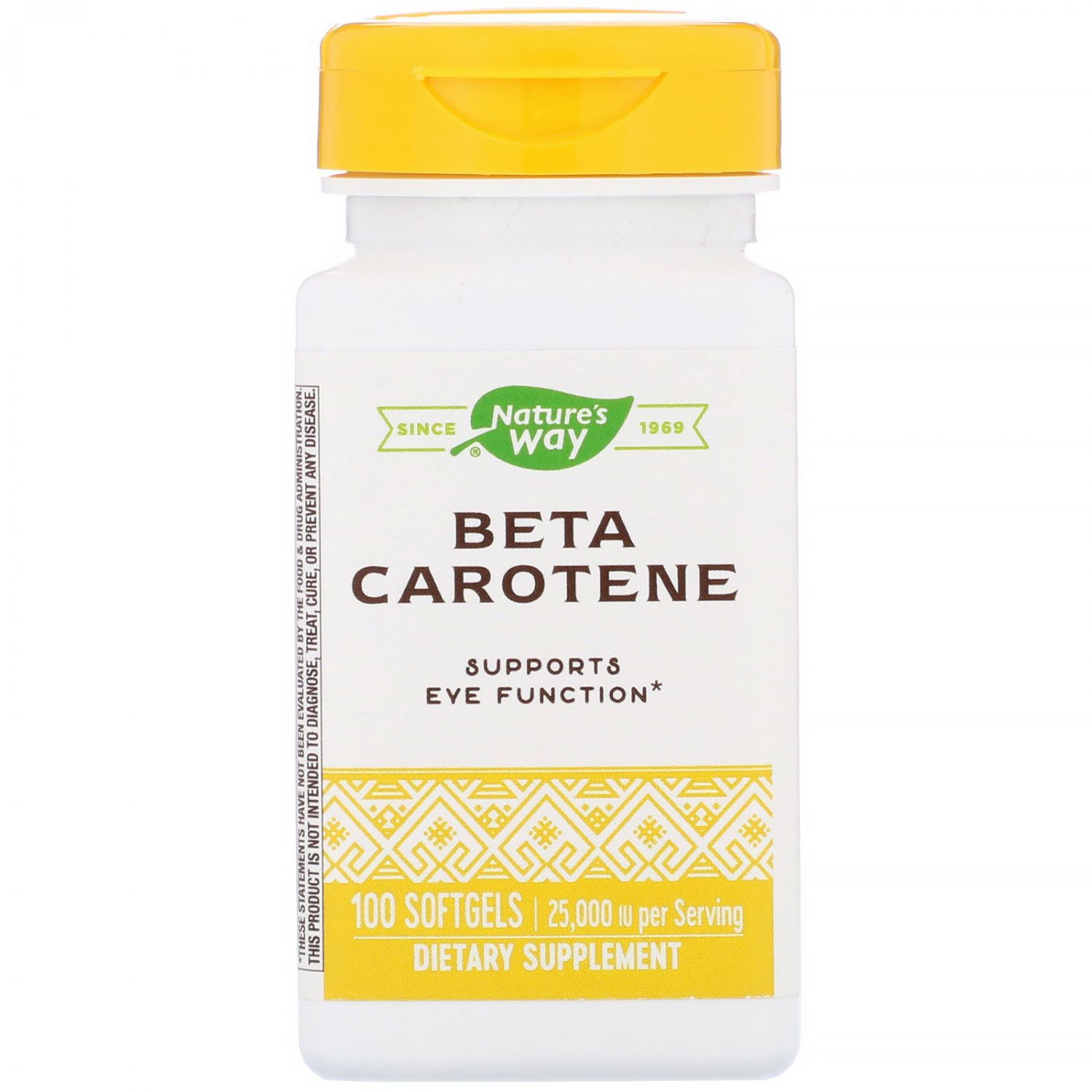 Nature's Way, Beta Carotene, 25,000 IU, 100 Softgels