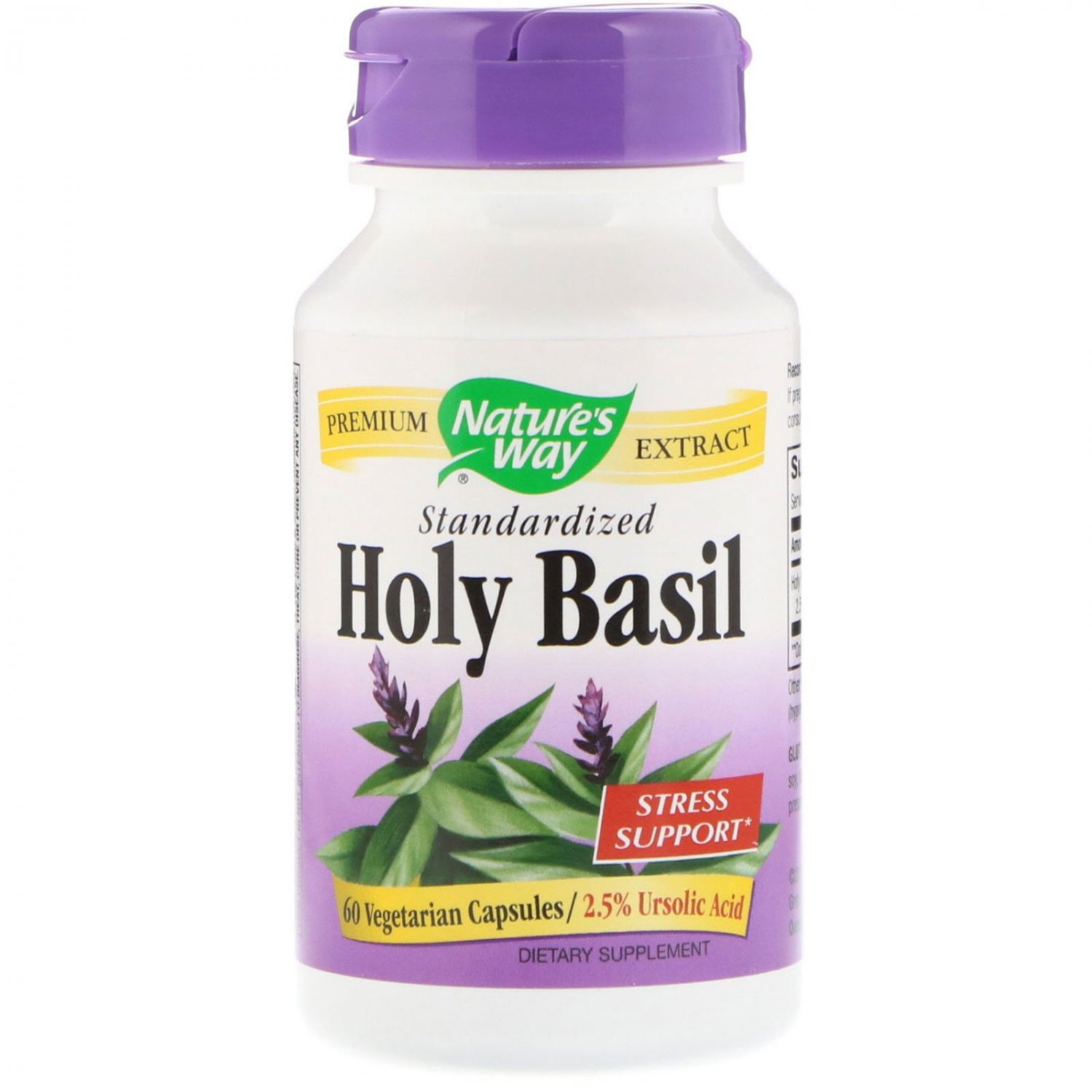 Nature's Way, Holy Basil, Standardized, 60 Vegetarian Capsules