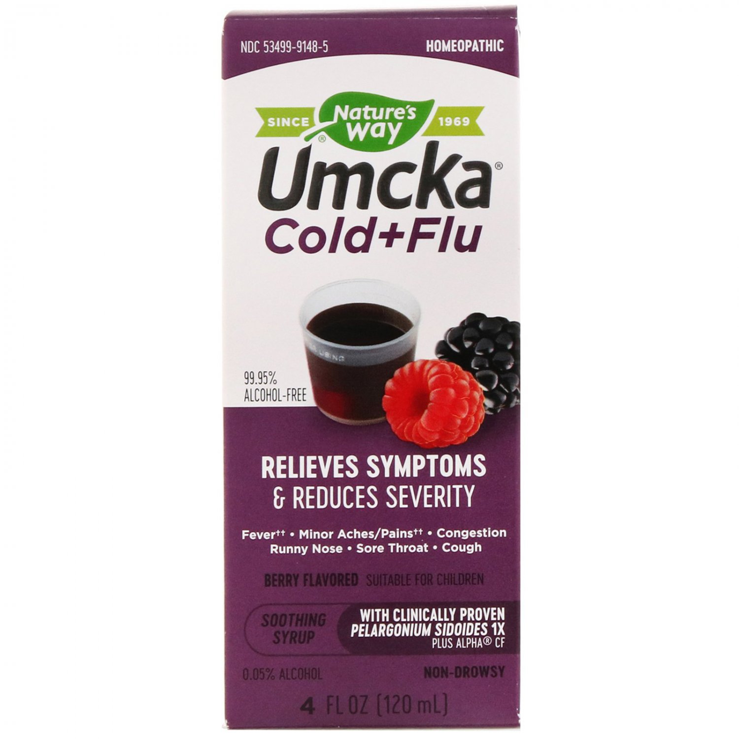 Nature's Way, Umcka Cold+Flu, Berry Flavored, 4 oz (120 ml)