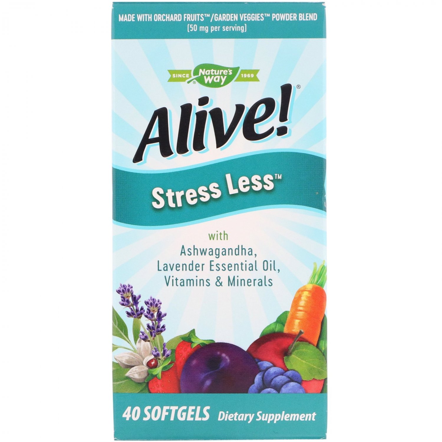 Nature's Way, Alive! Stress Less, 40 Softgels