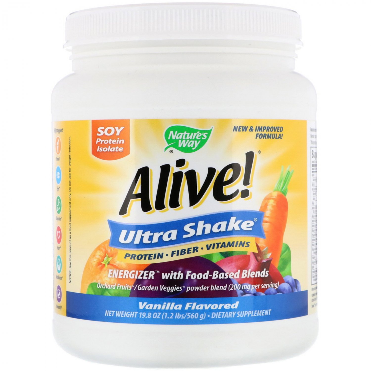 Nature's Way, Alive! Ultra-Shake, Vanilla Flavored, 1.2 lbs (560 g)
