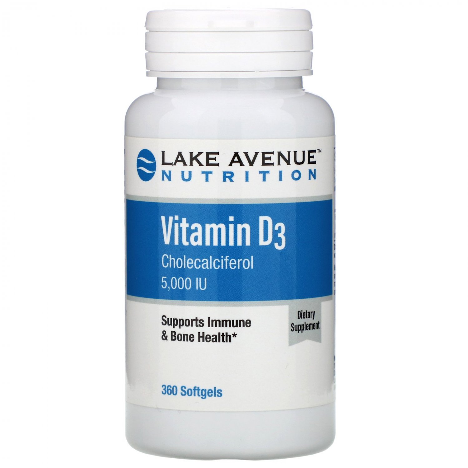 Lake Avenue Nutrition, Vitamin D3, 5,000 IU, 360 Softgels