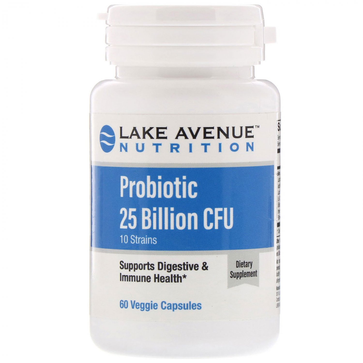 Lake Avenue Nutrition, Probiotic, 10 Strains, 25 Billion CFU, 60 Veggie Capsules