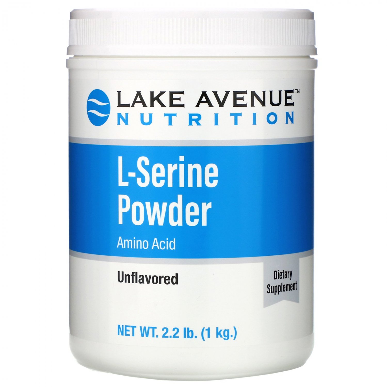Lake Avenue Nutrition, L-Serine, Unflavored Powder, 2.2 lb (1 kg)