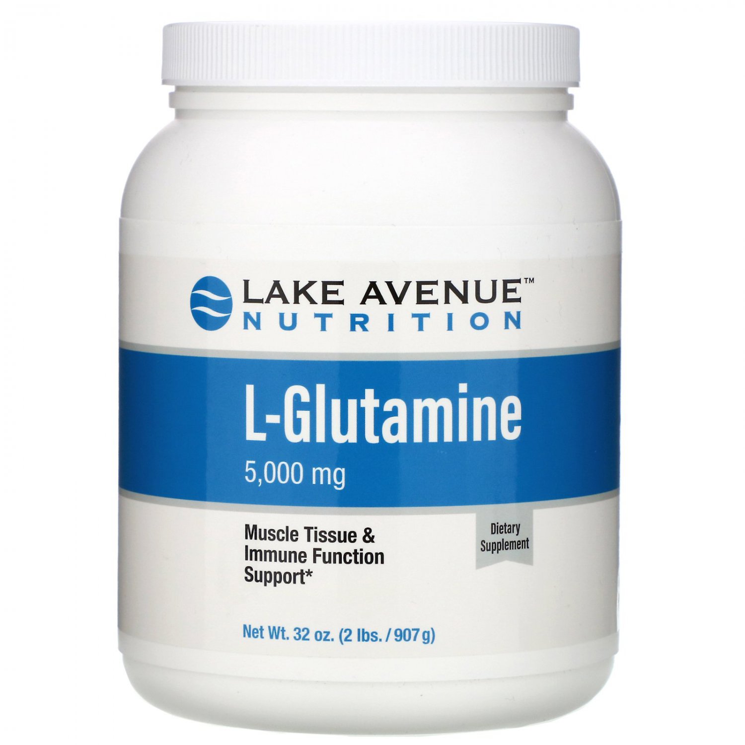 Lake Avenue Nutrition, Glutamine Powder, Unflavored, 2 lb (907 g)