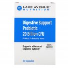 Lake Avenue Nutrition, Digestive Support Probiotic, Probiotic  Blend, 20 Billion CFUs, 30 Caps
