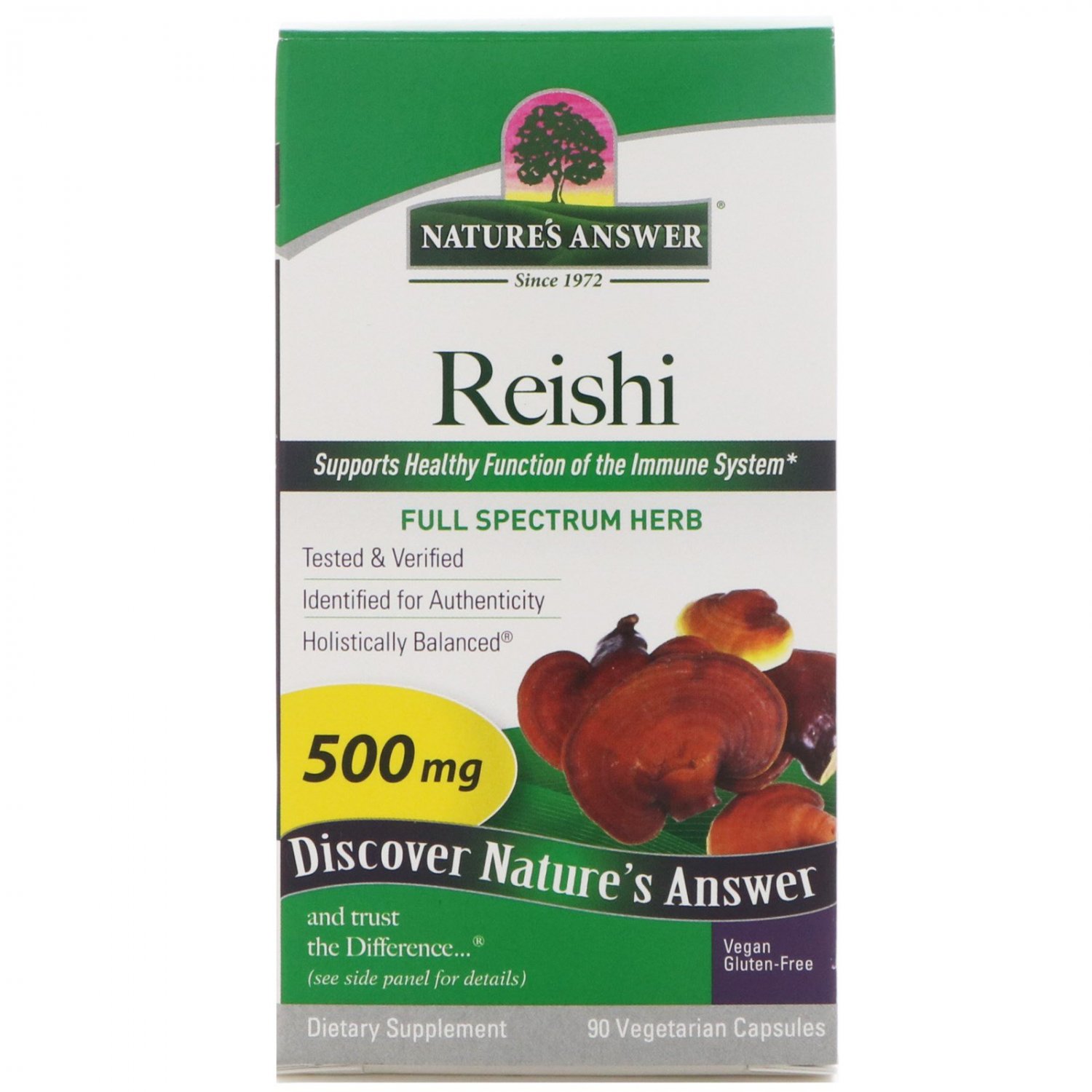 Nature's Answer, Reishi, 500 mg, 90 Vegetarian Capsules