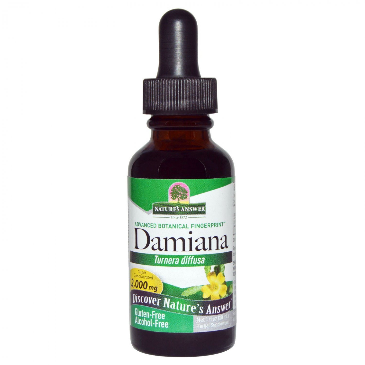 Nature's Answer, Damiana, Alcohol-Free, 2,000 mg, 1 fl oz (30 ml)