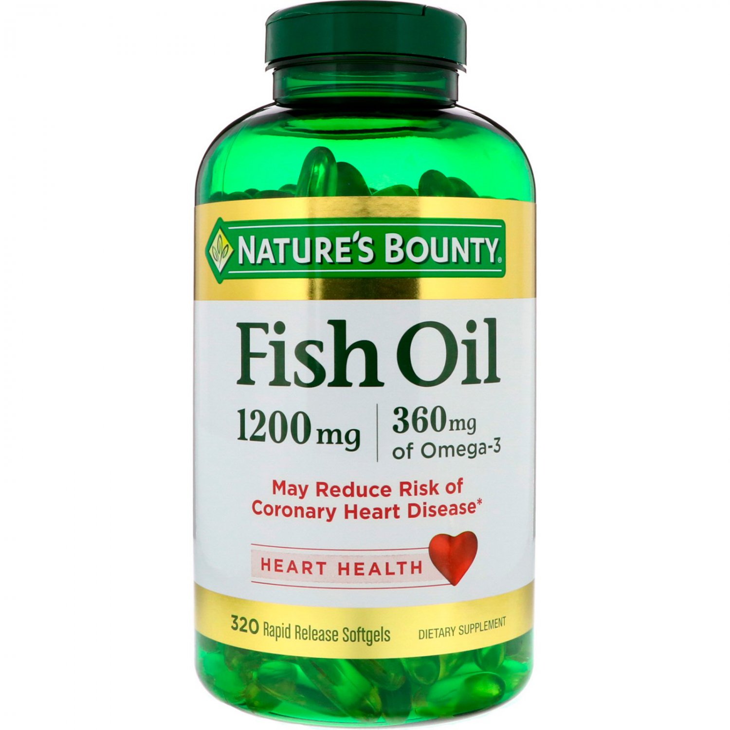 Nature's Bounty, Fish Oil, 1200 mg, 320 Rapid Release Softgels