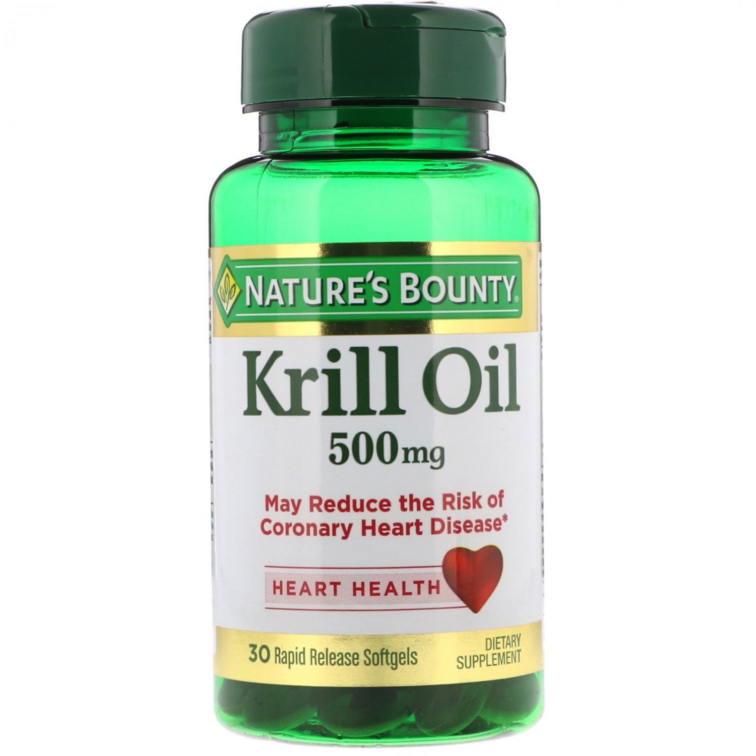 Nature's Bounty, Krill Oil, 500 mg, 30 Rapid Release Softgels