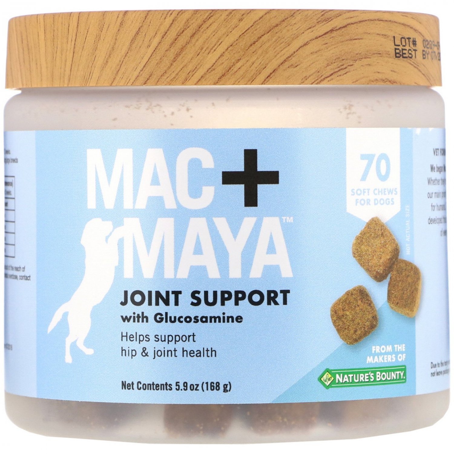 Nature's Bounty, Mac + Maya, Joint Support with Glucosamine, For Dogs, 70 Soft Chews