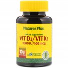 Nature's Plus, Vit D3/Vit K2, 1000 IU/100 mcg, 90 Vegetarian Capsules