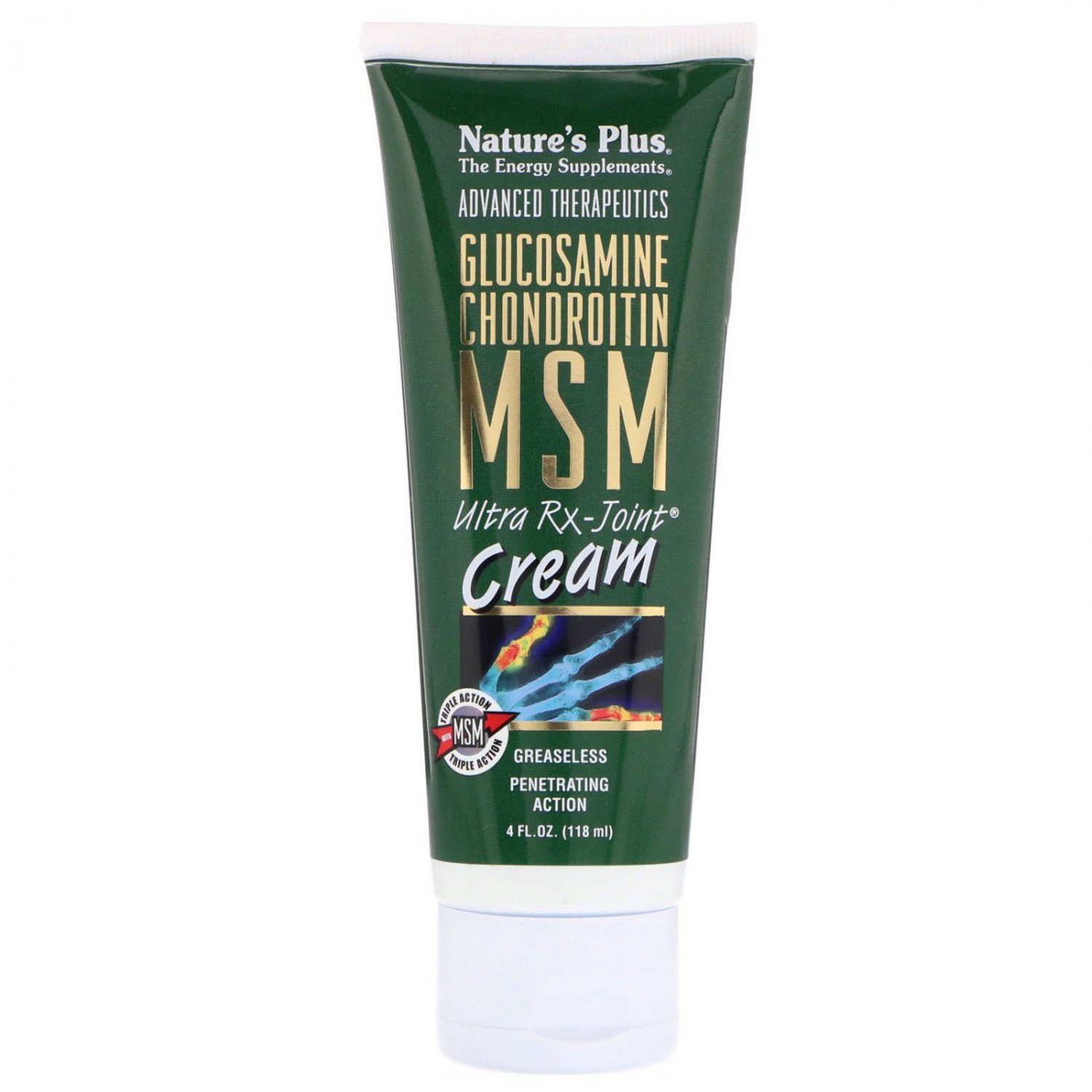 Nature's Plus, Advanced Therapeutics, Glucosamine  MSM Ultra Rx-Joint Cream, 4 fl oz (118 ml)