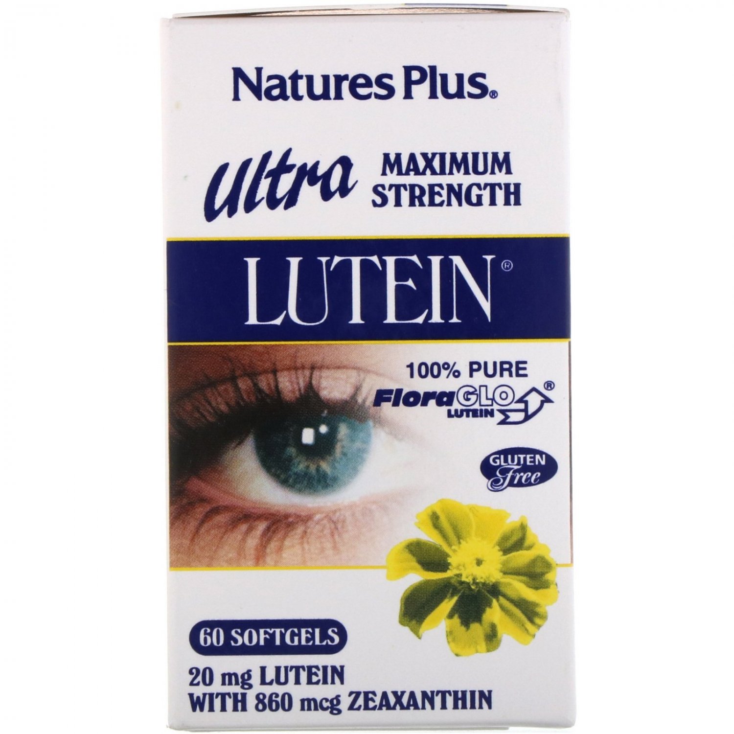 Nature's Plus, Ultra Lutein, Maximum Strength, 20 mg, 60 Softgels