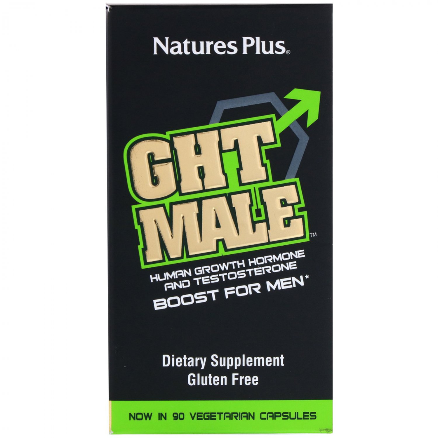 Nature's Plus, GHT Male, Human Growth Hormone 90 Vegetarian Capsules